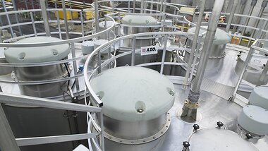Techo del silo con filtro de ventilación