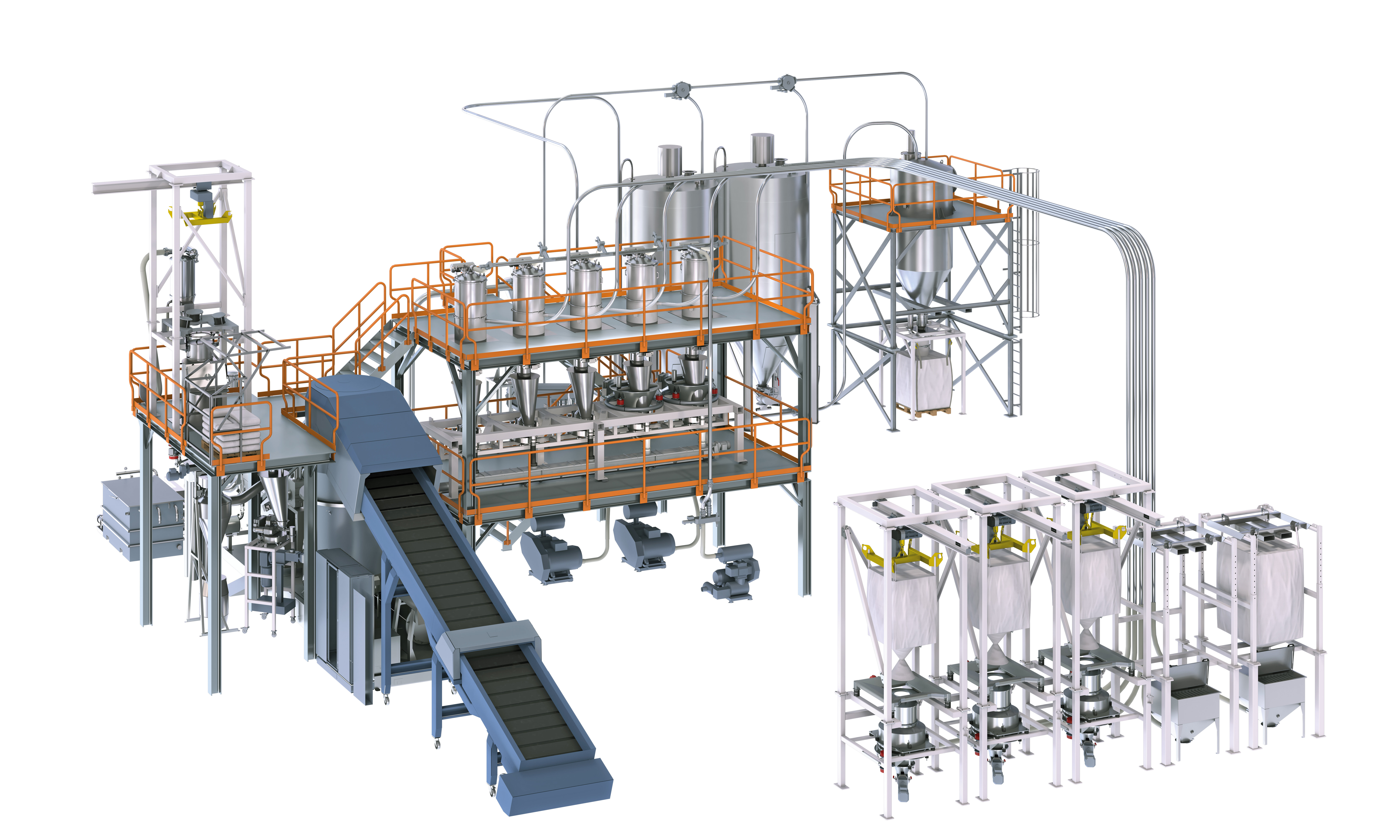 AZO plant for material handling in the recycling of plastics