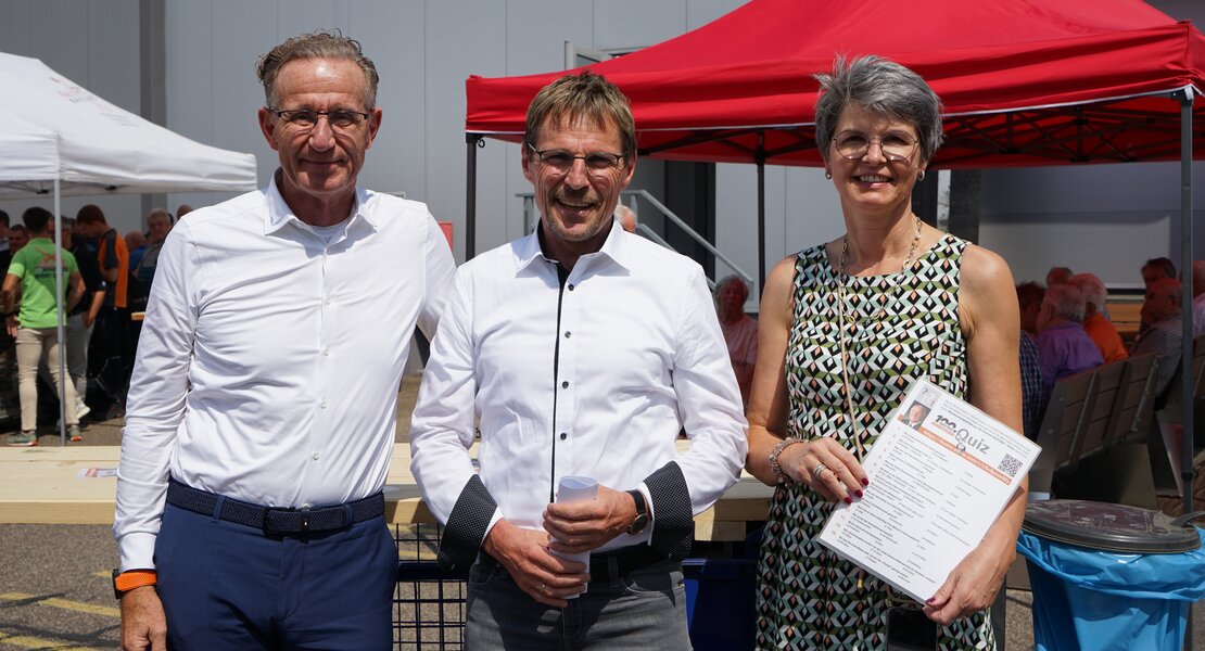Left to right: CEO Rainer Zimmermann, Mayor Juergen Galm, CCO Sabine Zimmermann